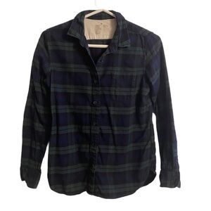 Muji Plaid Button Shirt Flannel Shirt Size M